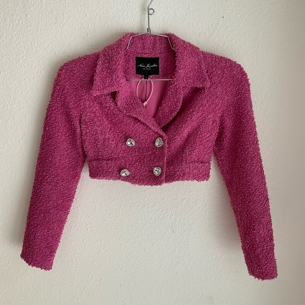 NWT Nana Jacqueline Pink Cropped Blazer